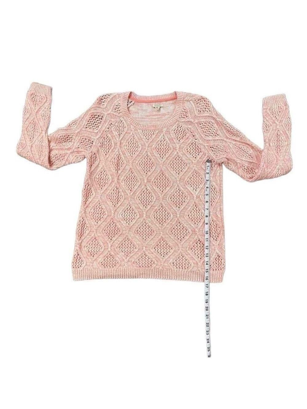 Sonoma Goods For Life Marled Cable Knit Diamond Pattern Sweater Pink Size Large - Picture 10 of 12